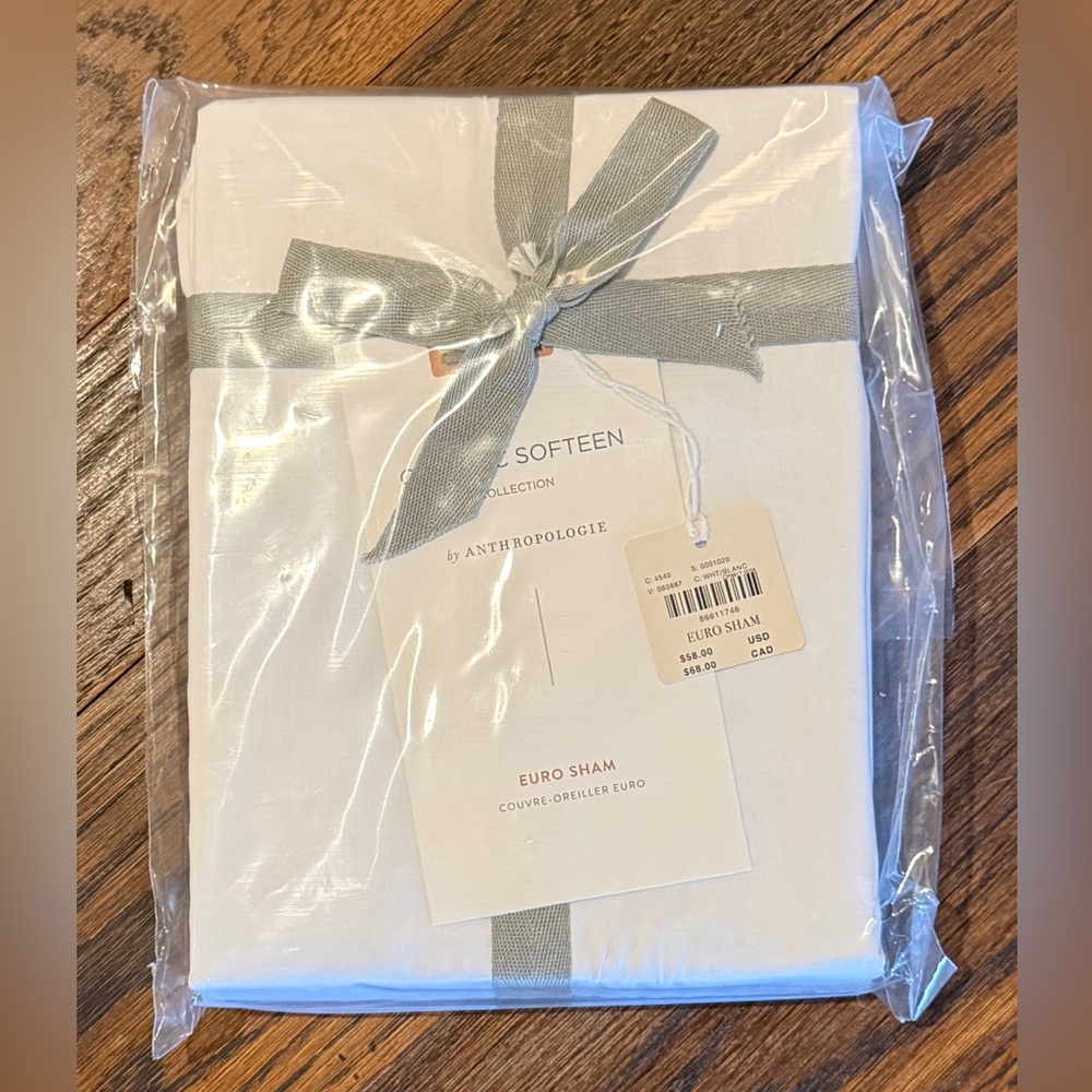 Anthropologie Soft White Euro Sham